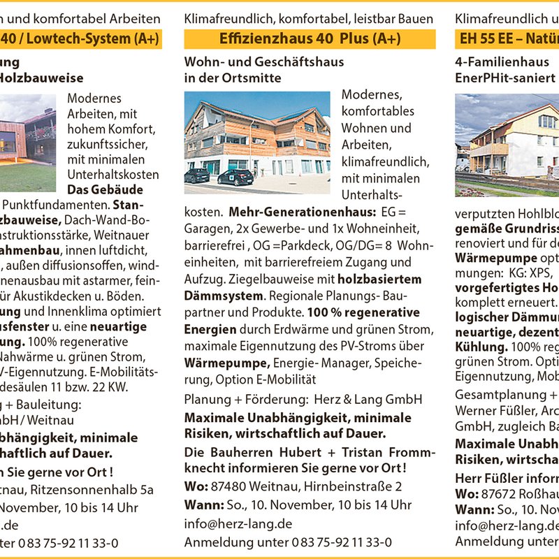 Tag der offenen Tür im Passivhaus 
10. November 2024