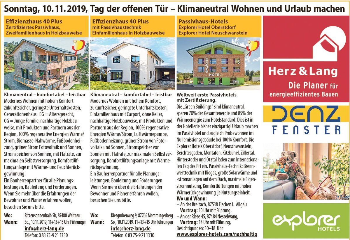 Tag der offenen Tür im Passivhaus
10. November 2019