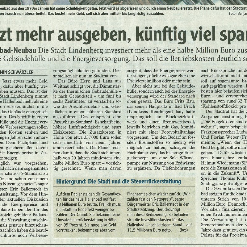 Passivhaus-Hallenbad